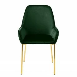 Jack & Alice Chaises capitonnées Evy (lot de 2) - Velours / Métal - Doré - Velours Sua: Vert foncé 21 Jack & Alice Chaises capitonnées Evy (lot de 2) - Velours / Métal - Doré - Velours Sua: Vert foncé -Chaises Boutique 1000125820 190130 08544700010 GALLERYIMAGES P000000001000125820