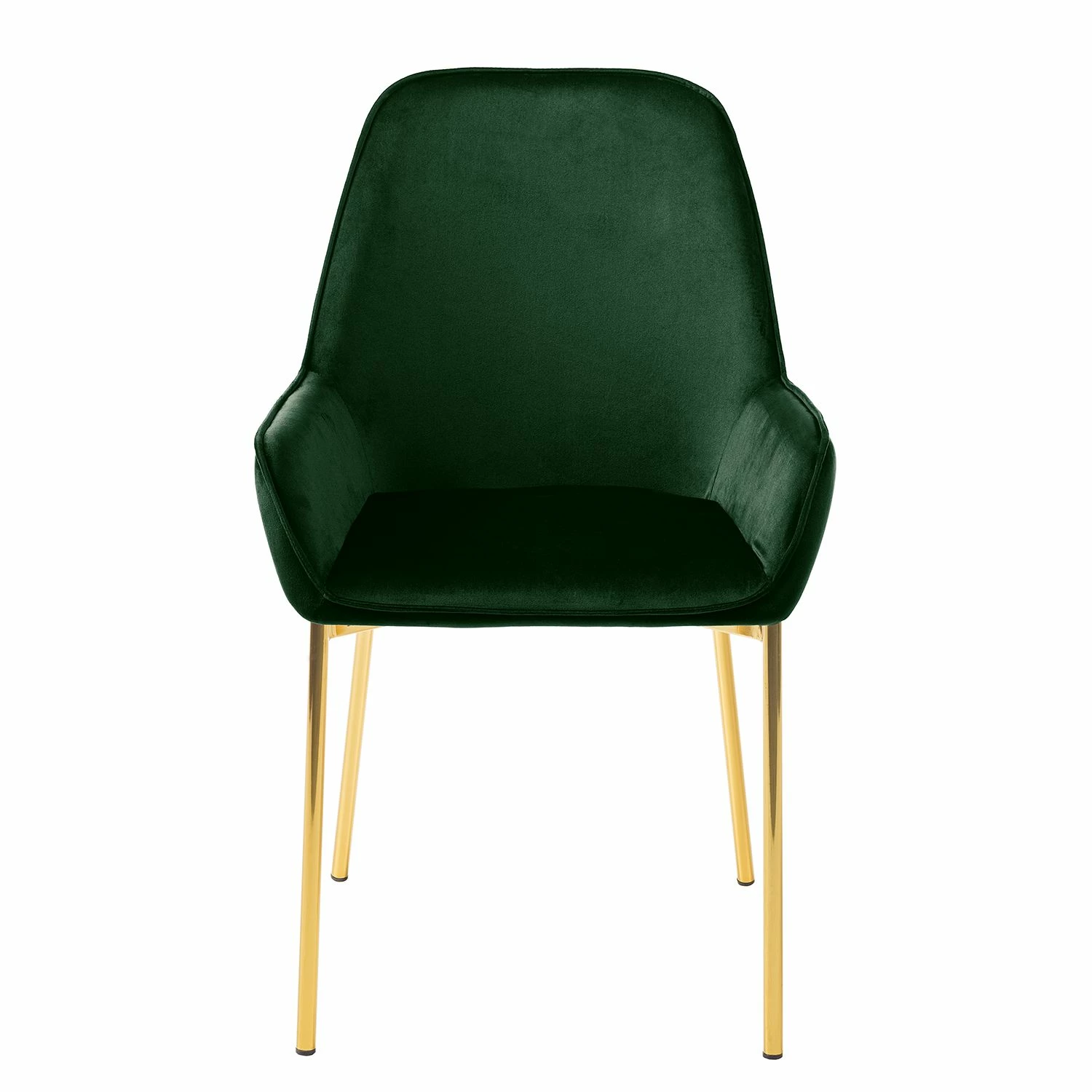 Jack & Alice Chaises capitonnées Evy (lot de 2) - Velours / Métal - Doré - Velours Sua: Vert foncé 7 Jack & Alice Chaises capitonnées Evy (lot de 2) - Velours / Métal - Doré - Velours Sua: Vert foncé – Image 5