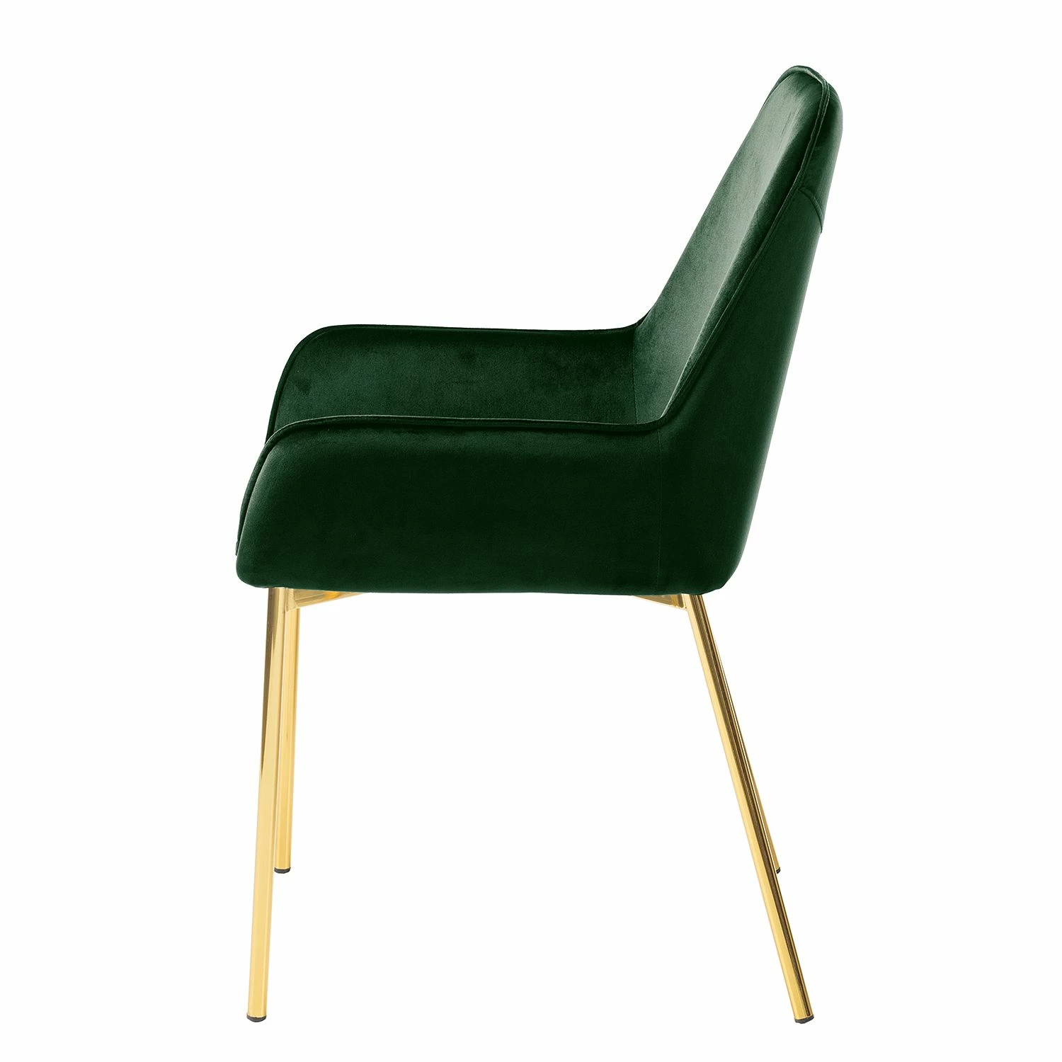 Jack & Alice Chaises capitonnées Evy (lot de 2) - Velours / Métal - Doré - Velours Sua: Vert foncé 8 Jack & Alice Chaises capitonnées Evy (lot de 2) - Velours / Métal - Doré - Velours Sua: Vert foncé – Image 6