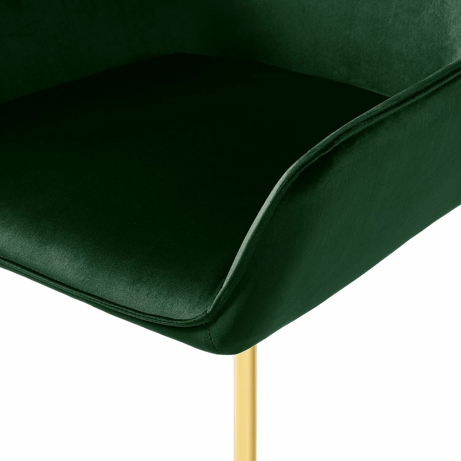 Jack & Alice Chaises capitonnées Evy (lot de 2) - Velours / Métal - Doré - Velours Sua: Vert foncé 13 Jack & Alice Chaises capitonnées Evy (lot de 2) - Velours / Métal - Doré - Velours Sua: Vert foncé – Image 11