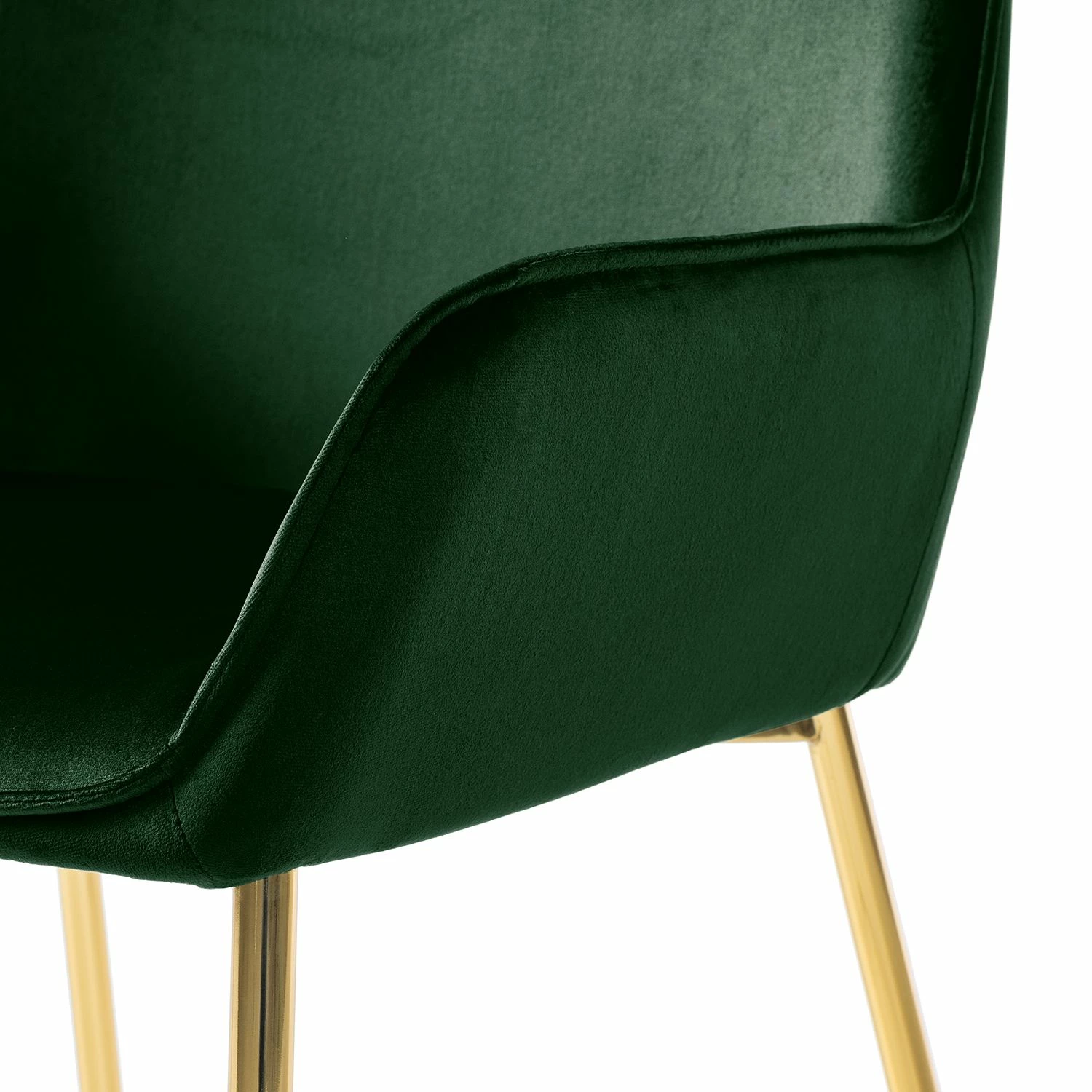 Jack & Alice Chaises capitonnées Evy (lot de 2) - Velours / Métal - Doré - Velours Sua: Vert foncé 14 Jack & Alice Chaises capitonnées Evy (lot de 2) - Velours / Métal - Doré - Velours Sua: Vert foncé – Image 12