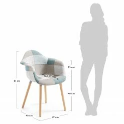 Norrwood Chaises à accoudoirs Kevya II (lot de 2) - Tissu / Hêtre massif - Menthe / Beige -Chaises Boutique 1000128745 180821 08503982 GALLERYIMAGES P000000001000128745