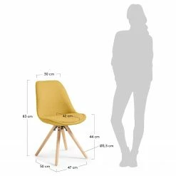 Norrwood Chaises capitonnées Ralf l (lot de 4) - Jaune moutarde -Chaises Boutique 1000128755 180821 085043132 GALLERYIMAGES P000000001000128755