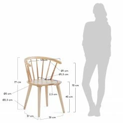 Norrwood Chaises Krise (lot de 2) - Hévéa -Chaises Boutique 1000128764 180821 085045178 GALLERYIMAGES P000000001000128764