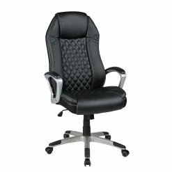 Duo Collection Fauteuil de bureau Matthias - Imitation cuir / Noir -Chaises Boutique 1000129038 180817 15164708 GALLERYIMAGES P000000001000129038