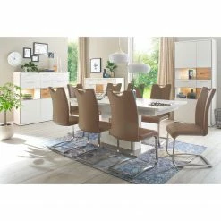 Loftscape Chaises cantilever Anamela II (lot de 2) - Cuir véritable - Marron -Chaises Boutique 1000129675 180906 07255119 MOOD GALLERYIMAGES P000000001000129675 mood