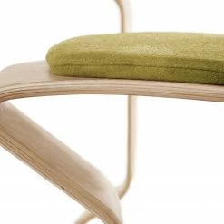 Mayer Sitzmöbel Tabouret myERCOLINO - Laine de Laneve / Placage en bois véritable - Jaune olive -Chaises Boutique 1000137049 181116 132358138 GALLERYIMAGES P000000001000137049