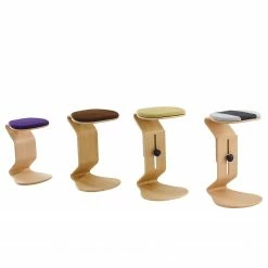 Mayer Sitzmöbel Tabouret myERCOLINO - Laine de Laneve / Placage en bois véritable - Jaune olive -Chaises Boutique 1000137049 181116 132358139 GALLERYIMAGES P000000001000137049