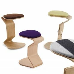 Mayer Sitzmöbel Tabouret myERCOLINO - Laine de Laneve / Placage en bois véritable - Jaune olive -Chaises Boutique 1000137049 181116 132358140 GALLERYIMAGES P000000001000137049