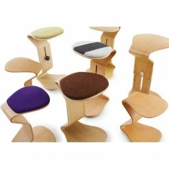 Mayer Sitzmöbel Tabouret myERCOLINO - Laine de Laneve / Placage en bois véritable - Jaune olive -Chaises Boutique 1000137049 181116 132358141 GALLERYIMAGES P000000001000137049