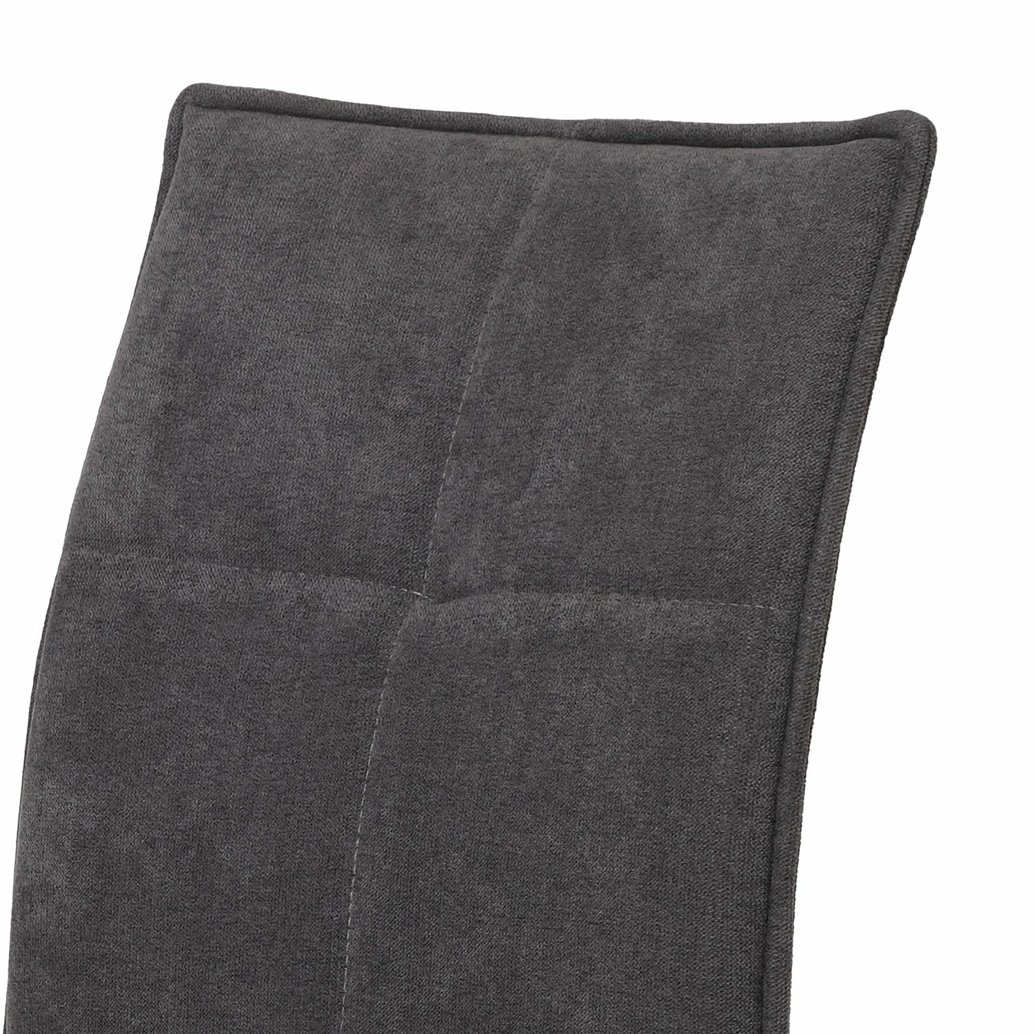 Loftscape Chaises capitonnées Roby (lot de 2) - Tissu / Acier - Anthracite / Acier inoxydable 7 Loftscape Chaises capitonnées Roby (lot de 2) - Tissu / Acier - Anthracite / Acier inoxydable – Image 5