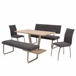 Loftscape Chaises capitonnées Roby (lot de 2) - Tissu / Acier - Anthracite / Acier inoxydable 15 Loftscape Chaises capitonnées Roby (lot de 2) - Tissu / Acier - Anthracite / Acier inoxydable -Chaises Boutique 1000138416 181115 12112527 GALLERYIMAGES P000000001000138416
