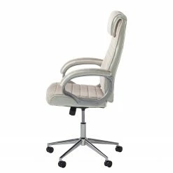 Furnitive Fauteuil de bureau Austinmer - Microfibre / Imitation cuir - Beige / Blanc -Chaises Boutique 1000147208 200812 14125100003 DETAILS P000000001000147208