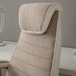 Furnitive Fauteuil de bureau Austinmer - Microfibre / Imitation cuir - Beige / Blanc -Chaises Boutique 1000147208 200819 06140900007 DETAILS P000000001000147208