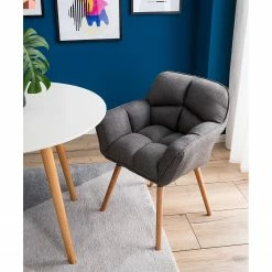 Mørteens Chaise à accoudoirs Lontras - Tissu / Chêne massif - Gris / Chêne -Chaises Boutique 1000159236 210323 15220401470 MOOD DETAILS P000000001000159236 mood