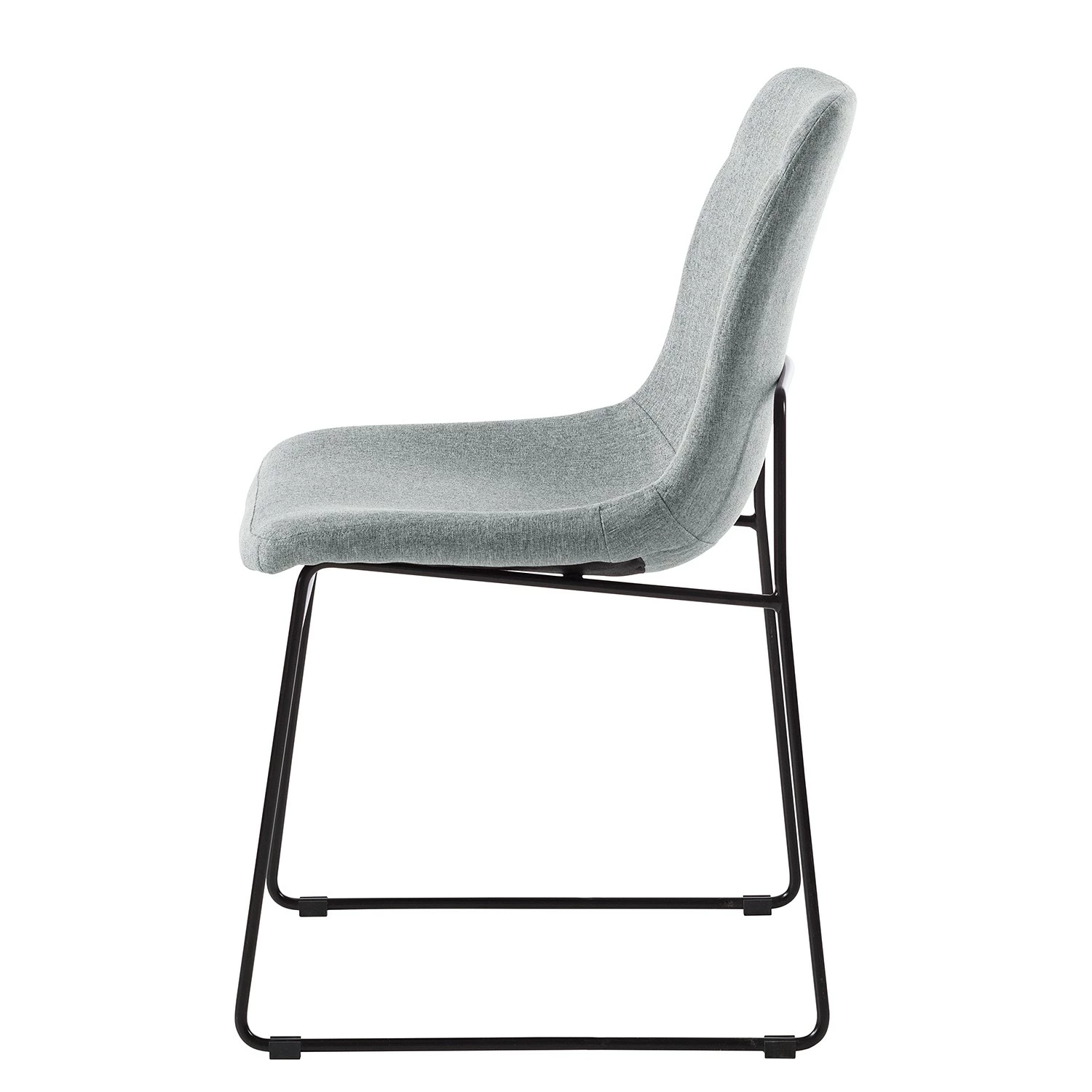 Fredriks Chaise capitonnée Molong - Tissu / Métal - Gris / Noir 7 Fredriks Chaise capitonnée Molong - Tissu / Métal - Gris / Noir – Image 5