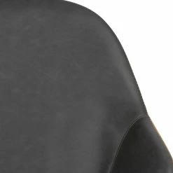 Ars manufacti Chaises à accoudoirs Kia (lot de 2) - Imitation cuir / Métal - Gris foncé / Noir -Chaises Boutique 1000163190 190315 15245400046 GALLERYIMAGES P000000001000163190