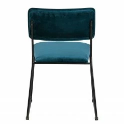 Ars manufacti Chaises Paulista (lot de 2) - Velours/ Métal - Bleu pétrole -Chaises Boutique 1000163209 190315 15250300161 GALLERYIMAGES P000000001000163209