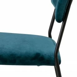 Ars manufacti Chaises Paulista (lot de 2) - Velours/ Métal - Bleu pétrole -Chaises Boutique 1000163209 190315 15250300163 GALLERYIMAGES P000000001000163209