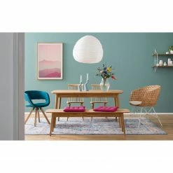 Mørteens Chaise à accoudoirs Buggio - Tissu / Hévéa massif - Tissu Cors: Pétrole - 1 chaise -Chaises Boutique 1000164525 210311 18033200013 MOOD DETAILS P000000001000164525 mood