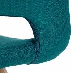 Mørteens Chaise à accoudoirs Buggio - Tissu / Hévéa massif - Tissu Cors: Pétrole - 1 chaise -Chaises Boutique 1000164525 210521 08460100009 DETAILS P000000001000164525