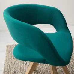 Mørteens Chaise à accoudoirs Buggio - Tissu / Hévéa massif - Tissu Cors: Pétrole - 1 chaise -Chaises Boutique 1000164525 210602 06321400004 DETAILS P000000001000164525