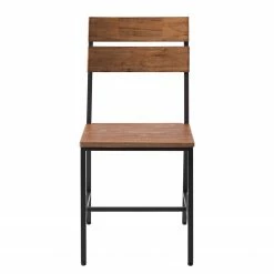 Ars manufacti Chaises Manchester II (lot de 2) - Acacia massif / Métal - Acacia / Noir -Chaises Boutique 1000164684 191010 11422400002 DETAILS P000000001000164684