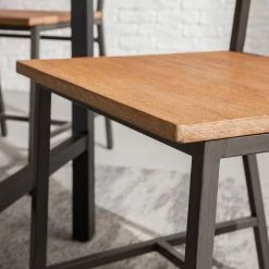 Ars manufacti Chaises Manchester II (lot de 2) - Acacia massif / Métal - Acacia / Noir -Chaises Boutique 1000164684 191111 08414100004 DETAILS P000000001000164684