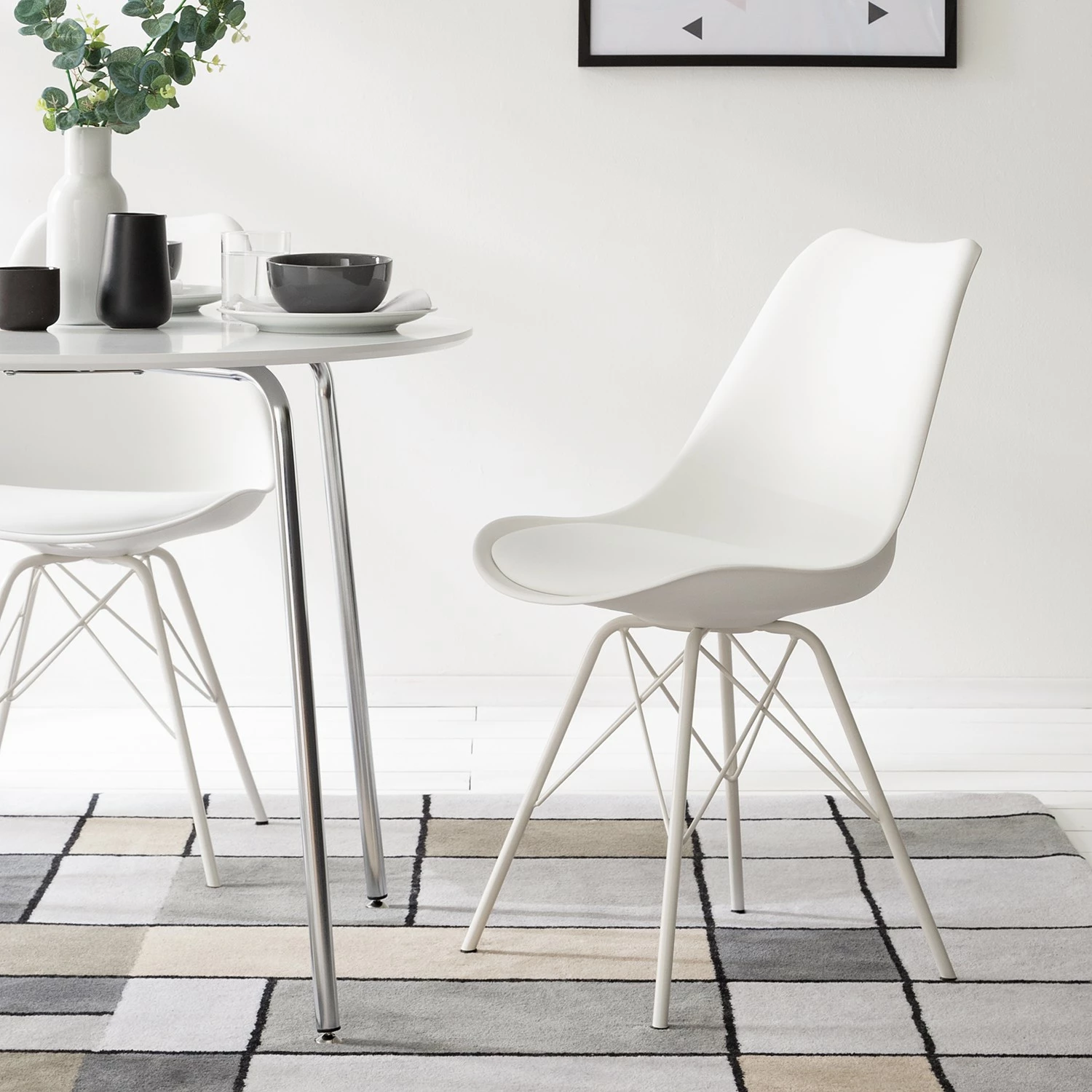 Fredriks Chaises Bonito - Blanc - Lot de 2 4 Fredriks Chaises Bonito - Blanc - Lot de 2 – Image 2