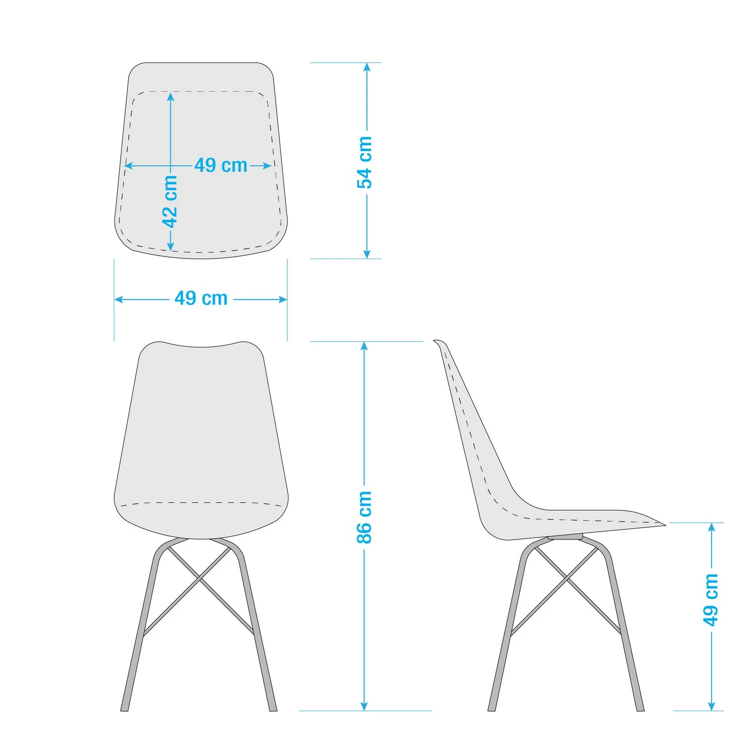 Fredriks Chaises Bonito - Blanc - Lot de 2 17 Fredriks Chaises Bonito - Blanc - Lot de 2 – Image 15
