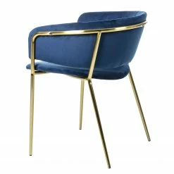 Jack & Alice Chaise à accoudoirs Vilhena I (lot de 2) - Velours / Acier - Doré - Bleu foncé 8 Jack & Alice Chaise à accoudoirs Vilhena I (lot de 2) - Velours / Acier - Doré - Bleu foncé -Chaises Boutique 1000167707 190327 11210600011 GALLERYIMAGES P000000001000167707