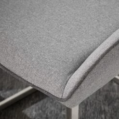 Fredriks Chaises cantilever Nidri (lot de 2) - Tissage à plat / Acier inoxydable - Gris clair -Chaises Boutique 1000169167 191009 12153900010 DETAILS P000000001000169167