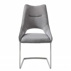 Fredriks Chaises cantilever Nidri (lot de 2) - Tissage à plat / Acier inoxydable - Gris clair -Chaises Boutique 1000169167 191009 12154000013 DETAILS P000000001000169167