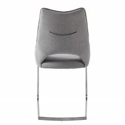 Fredriks Chaises cantilever Nidri (lot de 2) - Tissage à plat / Acier inoxydable - Gris clair -Chaises Boutique 1000169167 191009 12154000015 DETAILS P000000001000169167
