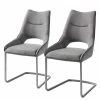 Fredriks Chaises cantilever Nidri (lot de 2) - Tissage à plat / Acier inoxydable - Gris clair 1 Fredriks Chaises cantilever Nidri (lot de 2) - Tissage à plat / Acier inoxydable - Gris clair -Chaises Boutique 1000169167 191009 15485900001 IMAGE P000000001000169167