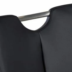 Fredriks Chaises cantilever Ratos (lot de 2) - Imitation cuir / Acier inoxydable - Noir -Chaises Boutique 1000169678 220404 033 DETAILS P000000001000169678