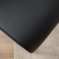 Fredriks Chaises cantilever Ratos (lot de 2) - Imitation cuir / Acier inoxydable - Noir -Chaises Boutique 1000169678 220819 045 DETAILS P000000001000169678