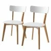 Mørteens Chaises Rob (lot de 2) - Partiellement en frêne massif - Blanc / Frêne -Chaises Boutique 1000170692 191017 11154400044 IMAGE P000000001000170692