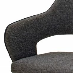 Loftscape Chaises cantilever Savega (lot de 2) - Tissu / Acier inoxydable - Gris foncé -Chaises Boutique 1000170709 190503 12170200045 GALLERYIMAGES P000000001000170709
