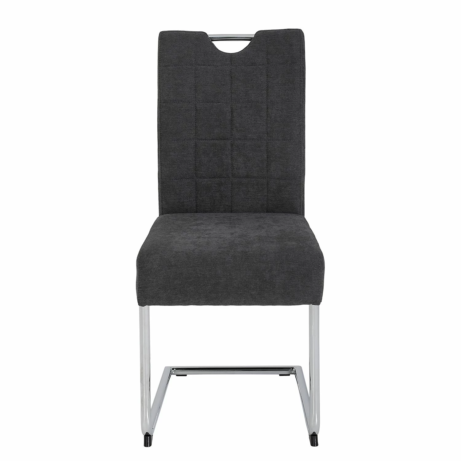 Loftscape Chaises cantilever Lopten I (lot de 2) - Tissu / Acier - Chrome 4 Loftscape Chaises cantilever Lopten I (lot de 2) - Tissu / Acier - Chrome – Image 2