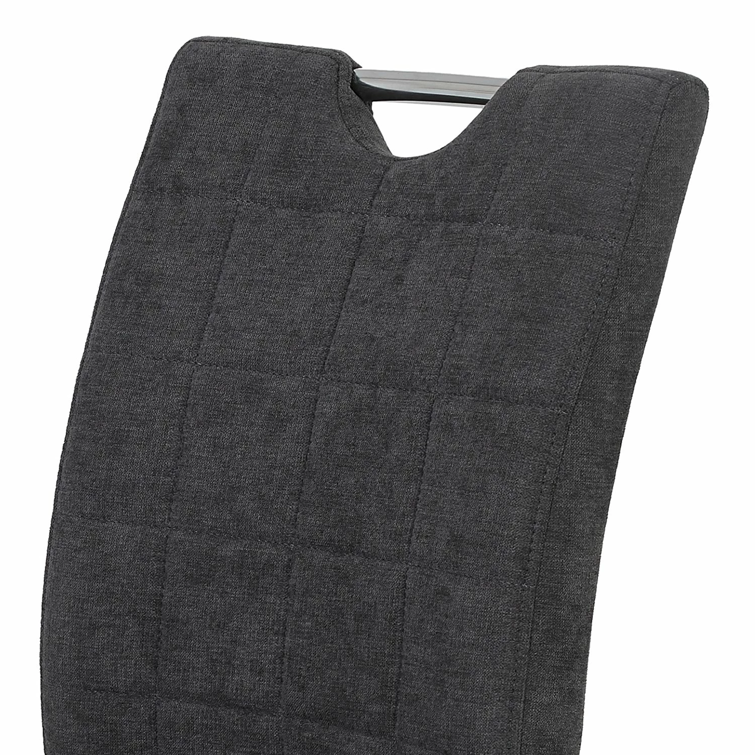 Loftscape Chaises cantilever Lopten I (lot de 2) - Tissu / Acier - Chrome 7 Loftscape Chaises cantilever Lopten I (lot de 2) - Tissu / Acier - Chrome – Image 5