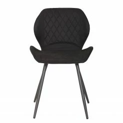 Loftscape Chaises Ripley (lot de 4) - Microfibre / Acier - Anthracite - Anthracite -Chaises Boutique 1000171122 190418 11494000205 GALLERYIMAGES P000000001000171122