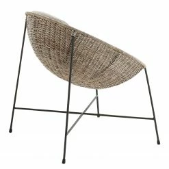 Ars manufacti Chaises à accoudoirs Metti - Rotin / Acier - Naturel / Noir -Chaises Boutique 1000172216 190503 12120700117 GALLERYIMAGES P000000001000172216