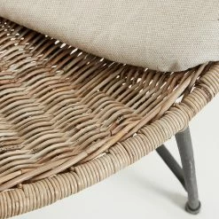 Ars manufacti Chaises à accoudoirs Metti - Rotin / Acier - Naturel / Noir -Chaises Boutique 1000172216 190503 12120700119 GALLERYIMAGES P000000001000172216