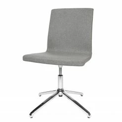 Topstar Chaise de bureau Cube I - Tissu / Acier - Chrome - Gris clair