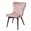 Kare Design Chaise capitonnée Black Marshall - Velours / Hêtre massif - Rose / Noir -Chaises Boutique 1000174200 190515 06332600133 IMAGE P000000001000174200