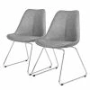 Tenzo Chaises Gina VI (lot de 2) - Imitation cuir / Métal - Gris / Chrome 1 Tenzo Chaises Gina VI (lot de 2) - Imitation cuir / Métal - Gris / Chrome -Chaises Boutique 1000175505 190614 06463600006 IMAGE P000000001000175505