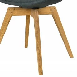 Tenzo Chaises Gina II (lot de 2) - Tissu / Chêne massif - Anthracite / Chêne -Chaises Boutique 1000175506 190614 06463700012 GALLERYIMAGES P000000001000175506