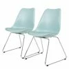 Tenzo Chaises Gina VIII (lot de 2) - Matière plastique / Métal - Bleu pastel / Chrome -Chaises Boutique 1000175512 190614 06463700029 IMAGE P000000001000175512