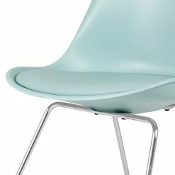 Tenzo Chaises Gina VIII (lot de 2) - Matière plastique / Métal - Bleu pastel / Chrome -Chaises Boutique 1000175512 190614 06463800031 GALLERYIMAGES P000000001000175512